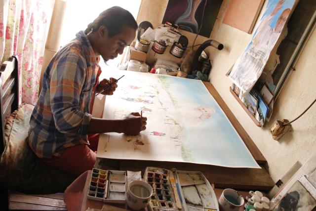 Nary Arthur le Maitre dans son atelier AKAMASOA ARTHUR ATELIER AKAMASOA